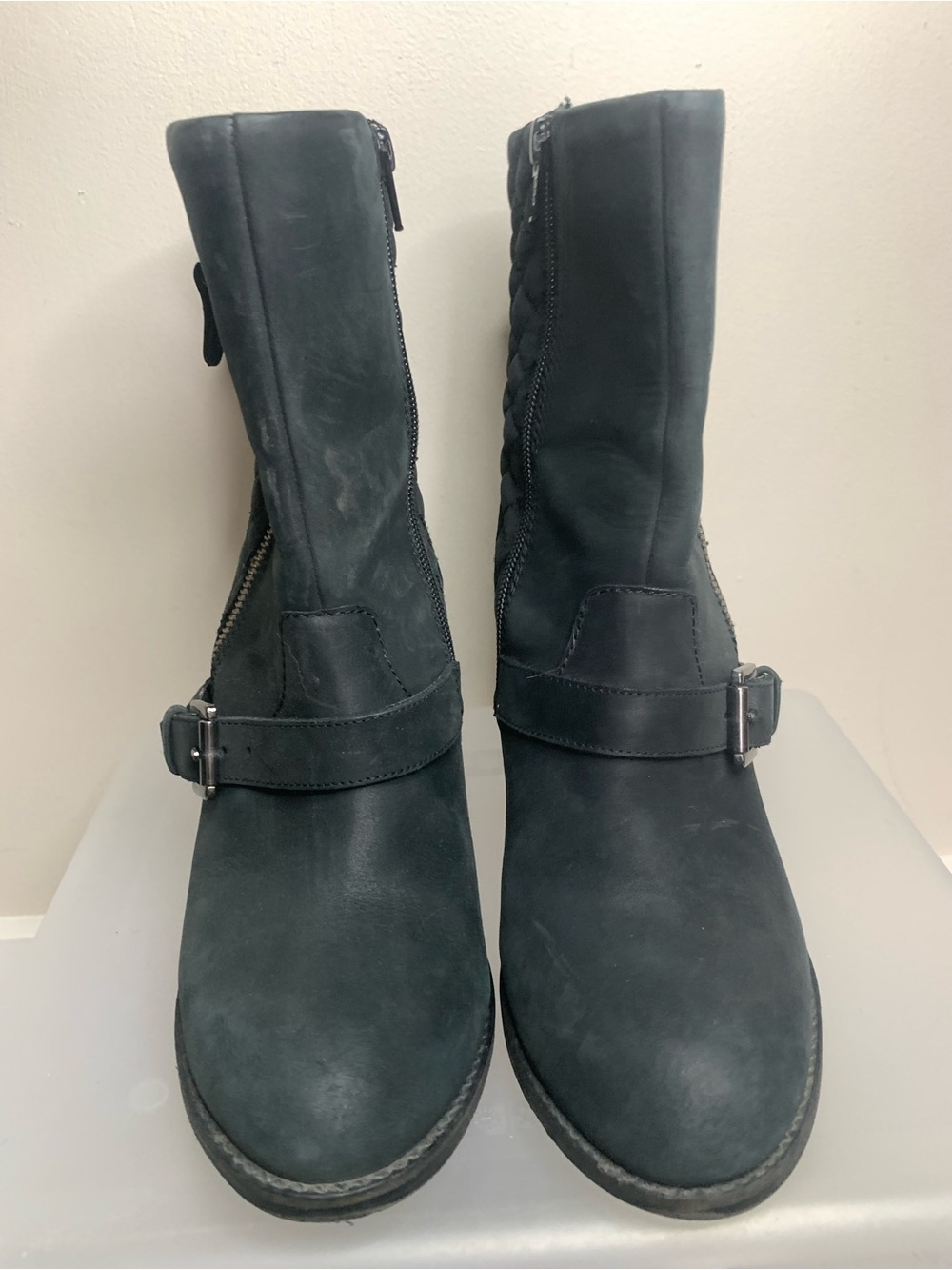 Blondo Nina Waterproof Leather Boot Quilted Heeled 9 - Picture 6 of 14